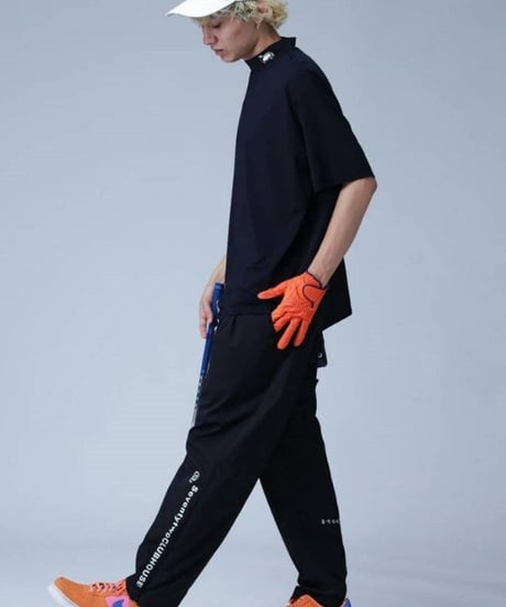【ANTIQUAGOLF×STCH】UNISEX（ユニセックス）logo pants-black