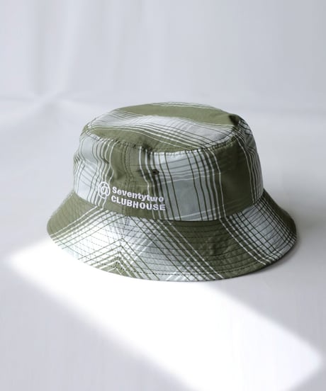 【ANTIQUAGOLF×STCH】UNISEX(ユニセックス) check bucket hat-khaki