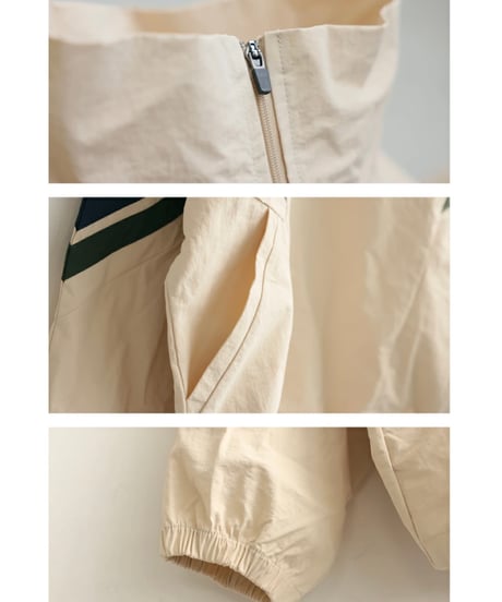 【ANTIQUAGOLF×STCH】Line design Pullover-beige