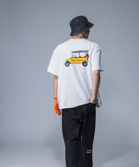 【ANTIQUAGOLF×STCH】UNISEX（ユニセックス）back print tee-white