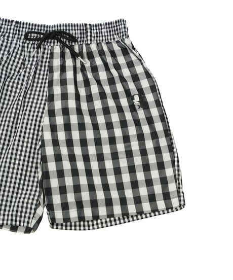 【ANTIQUAGOLF×STCH】UNISEX(ユニセックス)check half pants-black
