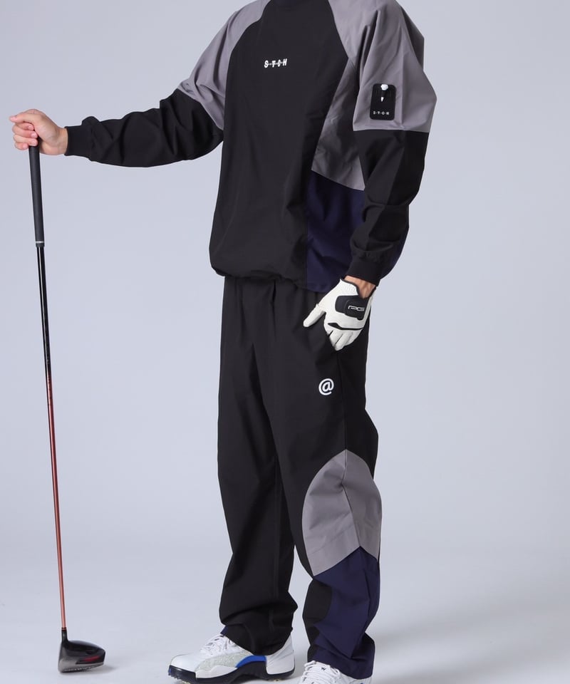 ANTIQUAGOLF×STCH】Color block pants-black | 【公式