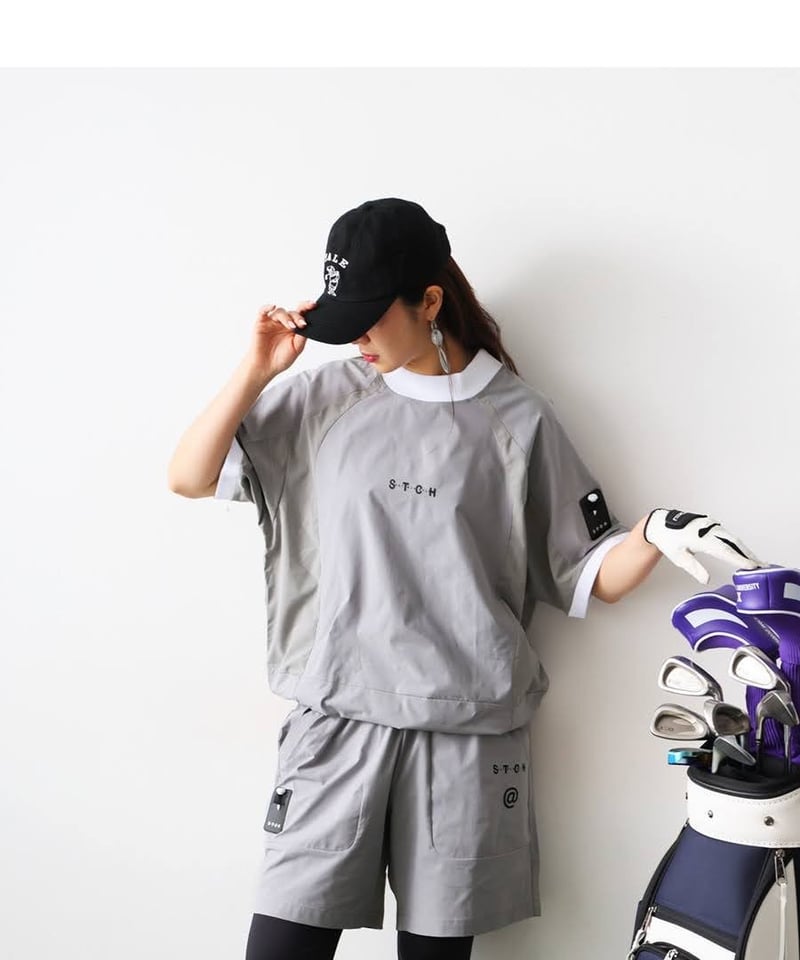 ANTIQUAGOLF×STCH】UNISEX（ユニセックス）ribbed coler to