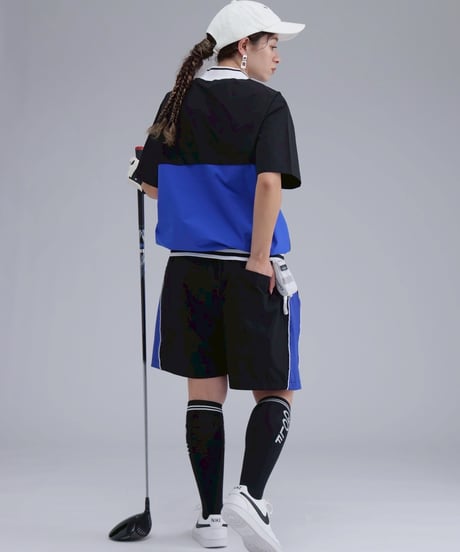 【 ANTIQUAGOLF×STCH 】backcolor mockneck tops-black