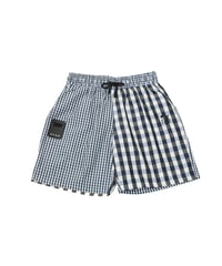 【ANTIQUAGOLF×STCH】UNISEX(ユニセックス)check half pants-navy