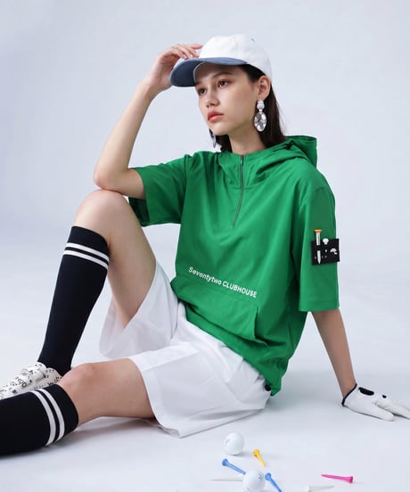 【ANTIQUA GOLF×STCH】 SeersuckerTops-green