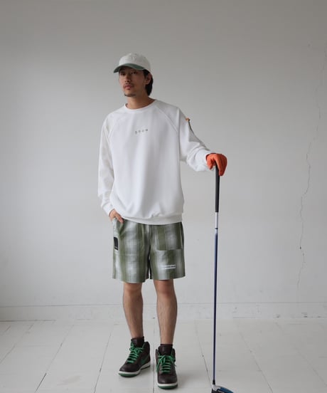 【ANTIQUAGOLF×STCH】UNISEX（ユニセックス）dot design tops-white