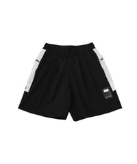 【 ANTIQUAGOLF×STCH 】contrast half pants-black×offwhite