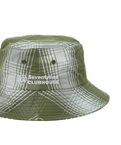【ANTIQUAGOLF×STCH】UNISEX(ユニセックス) check bucket hat-khaki