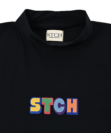 STCH ORIGINAL 【mock neck  color block STCH-black】