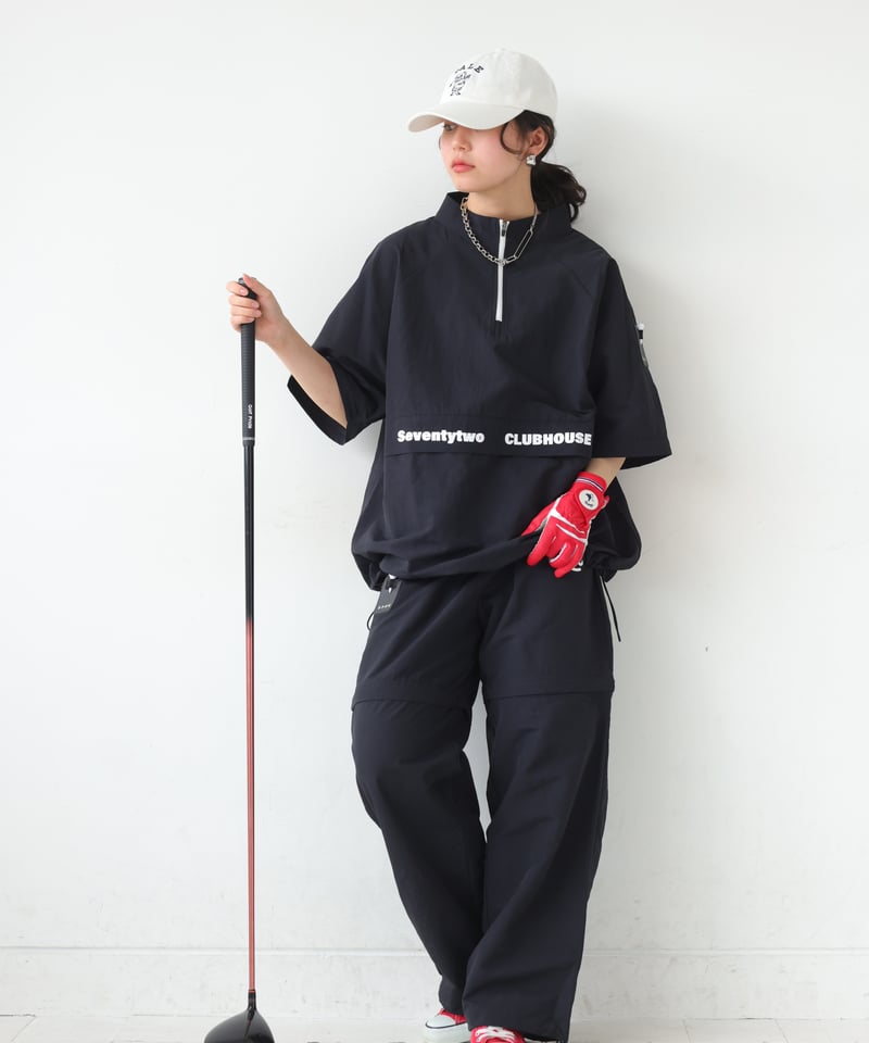 【まっさんSTCH】Regan 2wayプルオーバー　ゴルフウェア ANTIQUAGOLF×STCH 】regen switch 2waypants-blac