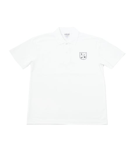 STCH ORIGINAL【STCH LOGO POLO-white】