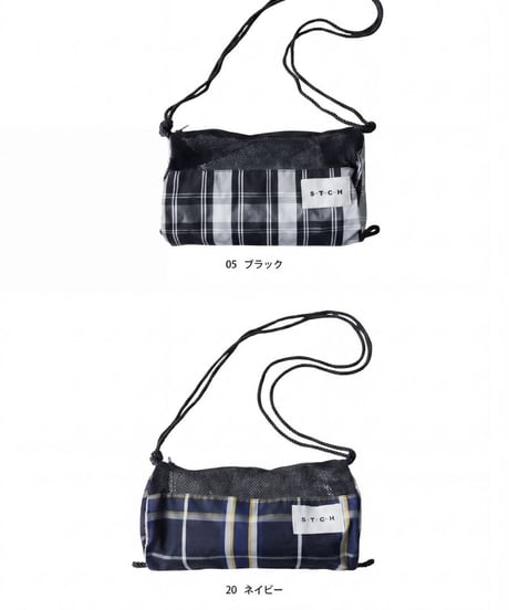 【ANTIQUA GOLF×STCH】Packable Shoulder bag-black