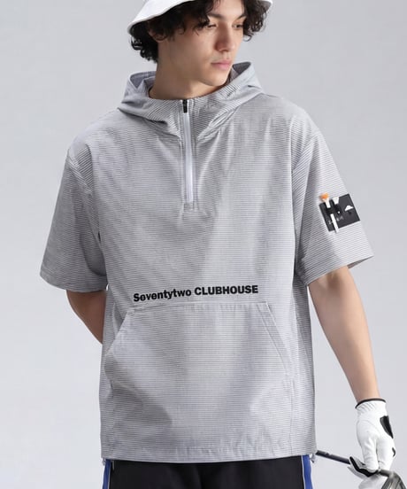 【ANTIQUA GOLF×STCH】 SeersuckerTops-stripe
