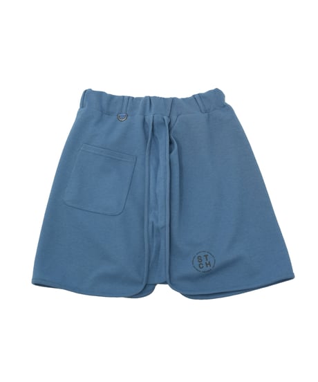 【 ANTIQUAGOLF×STCH 】coloorblock logo skirt-blue