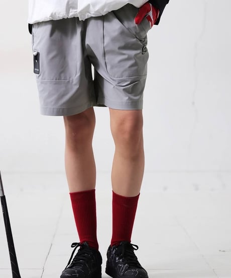 【ANTIQUAGOLF×STCH】UNISEX（ユニセックス）logo half pants-gray