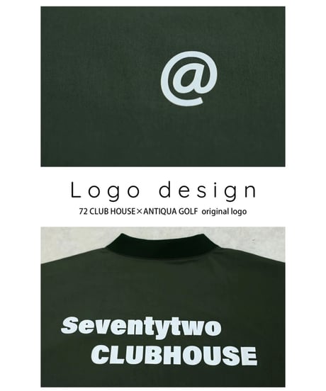 【ANTIQUAGOLF×STCH】v-neck logo tops-green