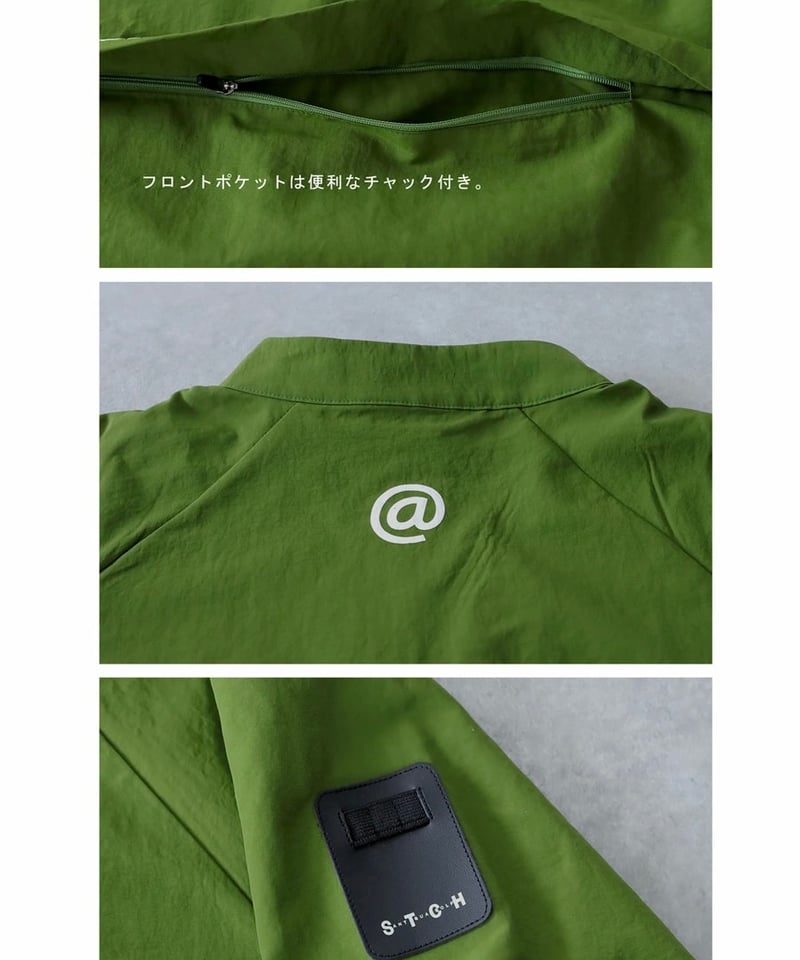 【まっさんSTCH】Regan 2wayプルオーバー　ゴルフウェア ANTIQUAGOLF×STCH 】regen 2waypullover-blue | 【