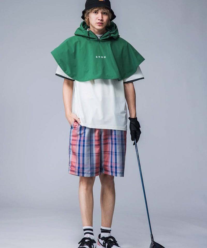 ANTIQUAGOLF×STCH】UNISEX(ユニセックス)rain poncho-gre ANTIQUAGOLF×STCH】UNISEX(ユニセックス)rain poncho-gre