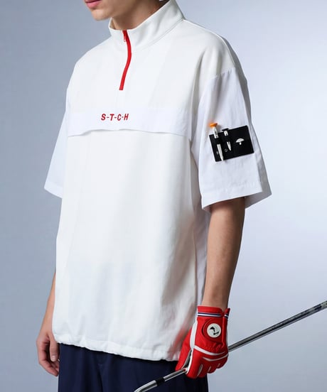 【ANTIQUA GOLF×STCH】Half-Zip pullover-White