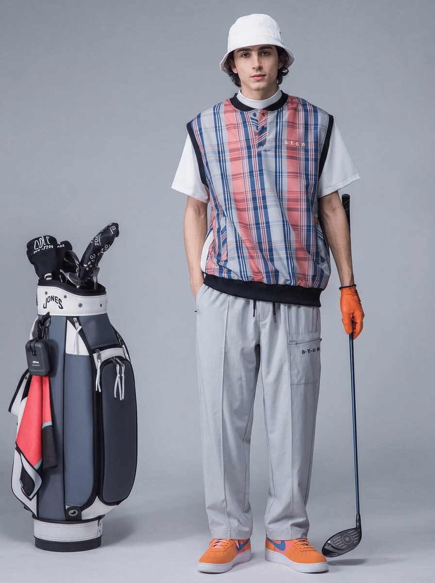 ANTIQUA GOLF×STCH】Zip Design Logo Pants-light