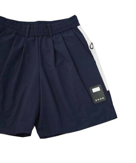 【 ANTIQUAGOLF×STCH 】contrast half pants-offwhite×navy