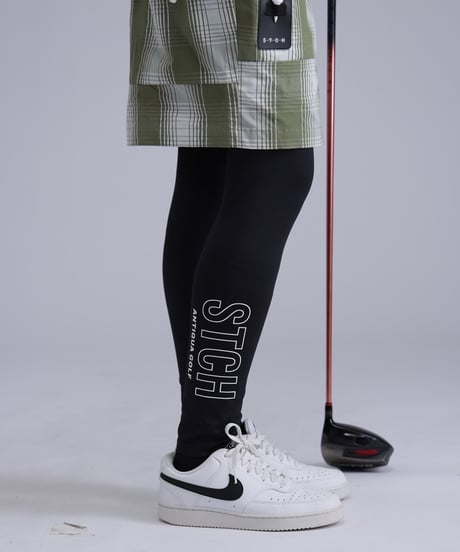 【ANTIQUAGOLF×STCH】Logo leggings-black