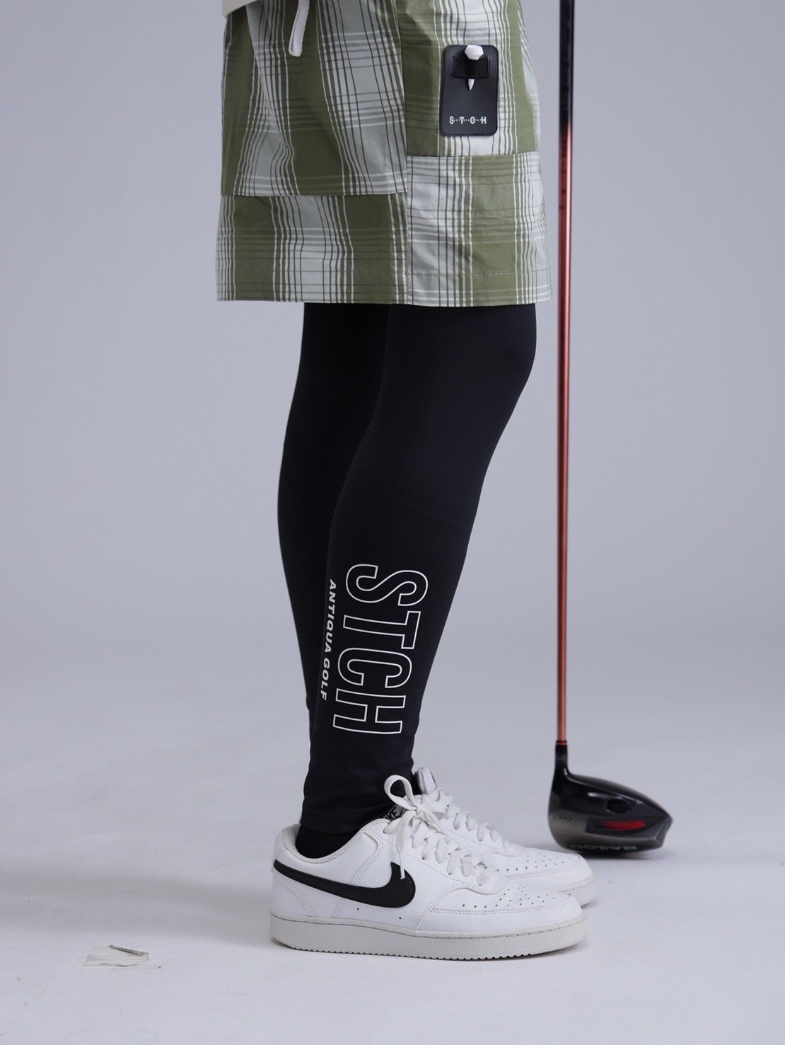 ANTIQUAGOLF×STCH】Logo leggings-black | 【公式】STC