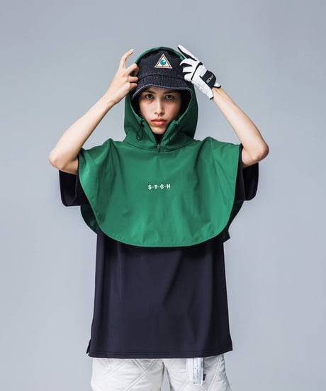 【ANTIQUAGOLF×STCH】UNISEX（ユニセックス）rain poncho-green