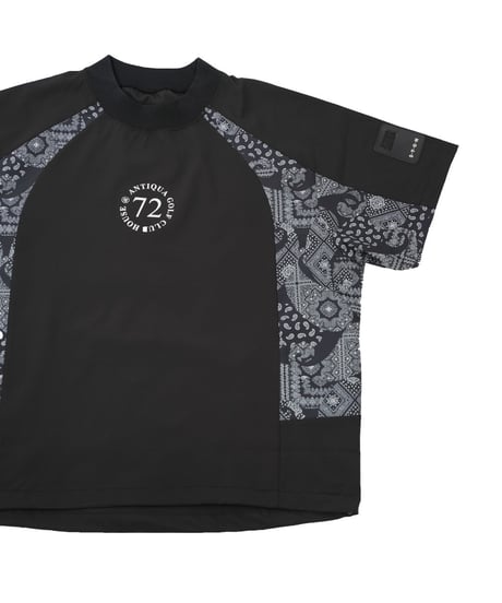 【ANTIQUAGOLF×STCH】UNISEX(ユニセックス)paisley×logo tops-black