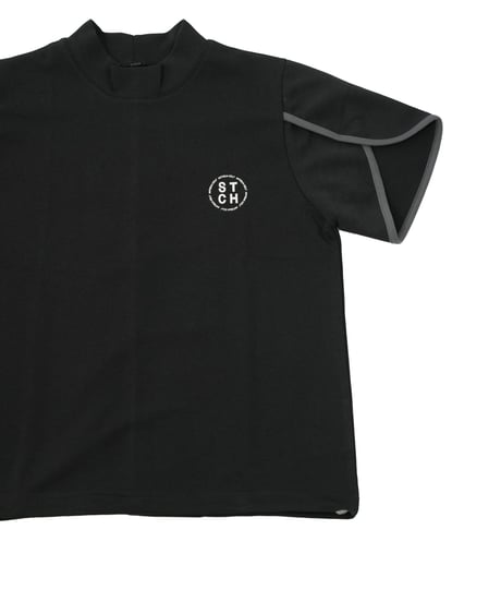 【 ANTIQUAGOLF×STCH 】petal sleeve tops-black