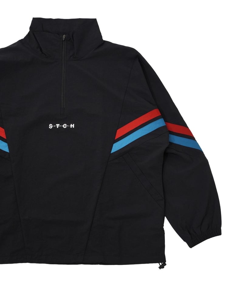 ANTIQUAGOLF×STCH】 Line design Pullover-black |