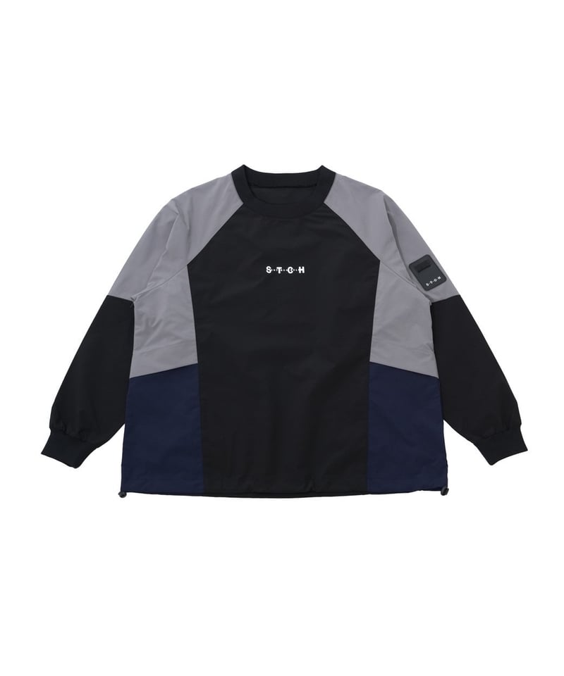 【ANTIQUAGOLF×STCH】check logo pullover ANTIQUAGOLF×STCH】Color Block Pullover-black |