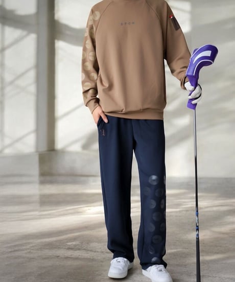 【ANTIQUAGOLF×STCH】UNISEX（ユニセックス）dot design tops-camel