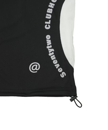 【ANTIQUAGOLF×STCH】UNISEX(ユニセックス)mesh switching tops-black