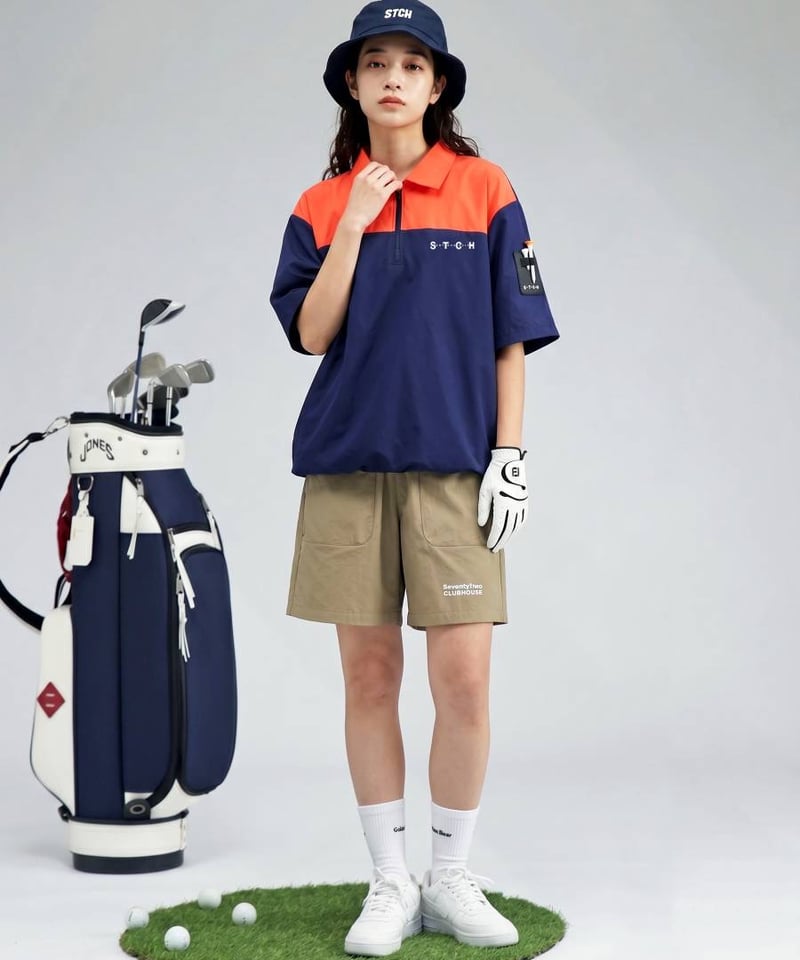 ANTIQUA GOLF×STCH】Colored Tech Tops-navy | 【公式