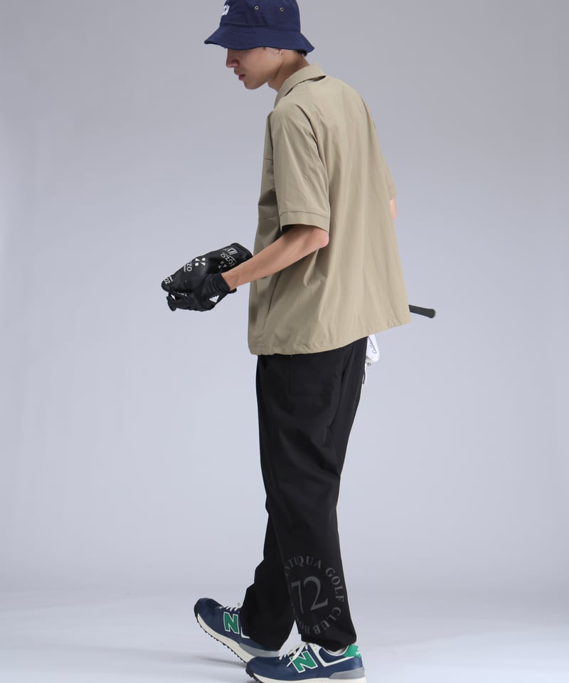 ちゅこう ANTIQUAGOLF×STCH 】color combination pants-bla
