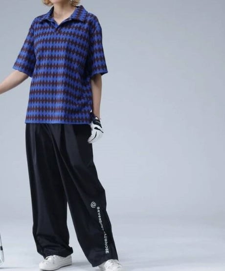 【ANTIQUAGOLF×STCH】UNISEX（ユニセックス）logo pants-black