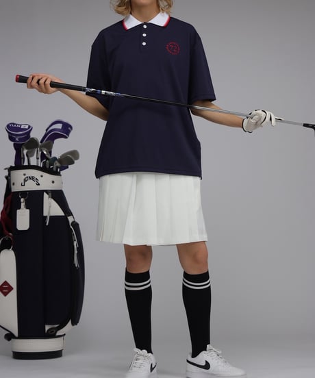 【 ANTIQUAGOLF×STCH 】Pleated Skirt-white