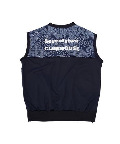 【 ANTIQUAGOLF×STCH 】paisley pattern vest-NAVY