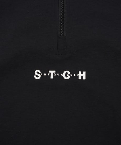 【ANTIQUAGOLF×STCH】 Line design Pullover-black