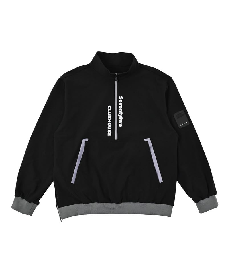 ANTIQUA GOLF × STCH】Logo Half-Zip-black | 【公式】