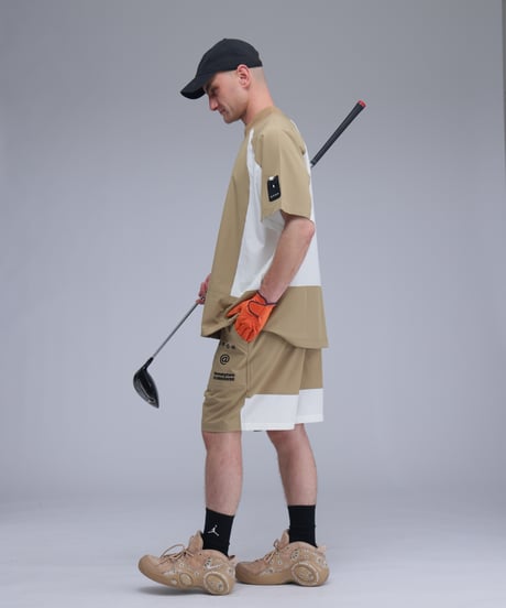 【ANTIQUAGOLF×STCH】UNISEX(ユニセックス)colored tech halfsleeve-beige