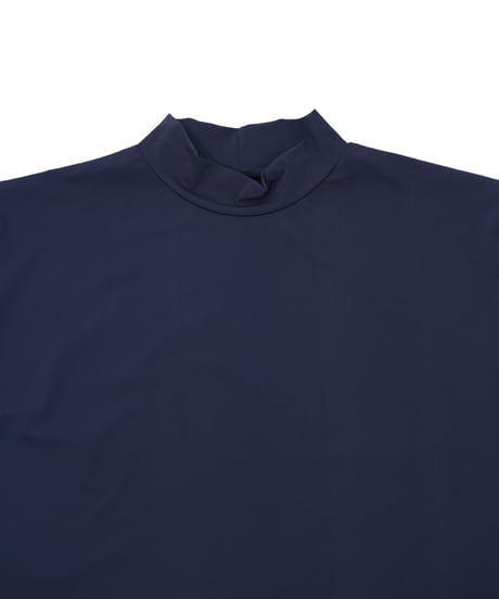 【ANTIQUAGOLF×STCH】UNISEX(ユニセックス)side logo mockneck tops-navy