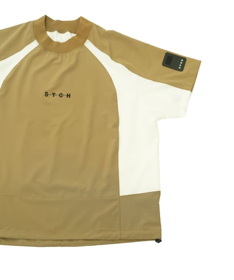 【ANTIQUAGOLF×STCH】UNISEX(ユニセックス)colored tech halfsleeve-beige