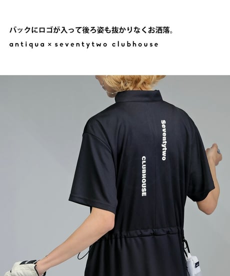 【 ANTIQUAGOLF×STCH 】mesh drost onepiece-navy