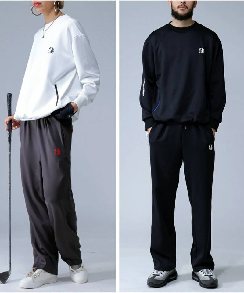 ANTIQUAGOLF×STCH】zip pocket pants-black | 【公式】