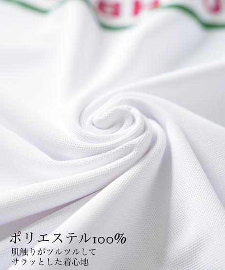 STCH ORIGINAL【Flag logo polo L/S-white】