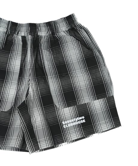【ANTIQUAGOLF×STCH】UNISEX(ユニセックス) check half pants-black