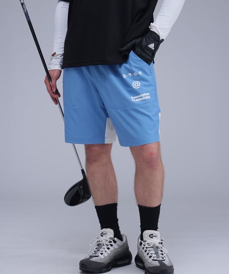 【ANTIQUAGOLF×STCH】UNISEX(ユニセックス)logo halfpants-blue